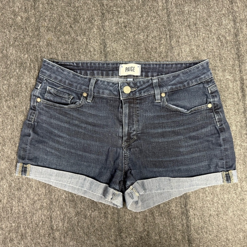 Paige Women's Dark Gray Denim Shorts - Picture 3 of 4